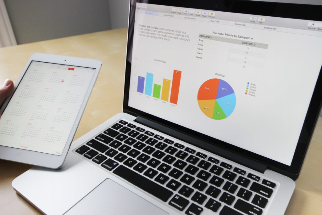 Checking the results of the digital marketing campaign using graphs and charts